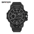 Sanda Hot-Selling Watch Korean Version Student Party Multi-Functional Waterproof Alarm Clock Electronic Watch Cool Dual Display Luminous Sports Watch