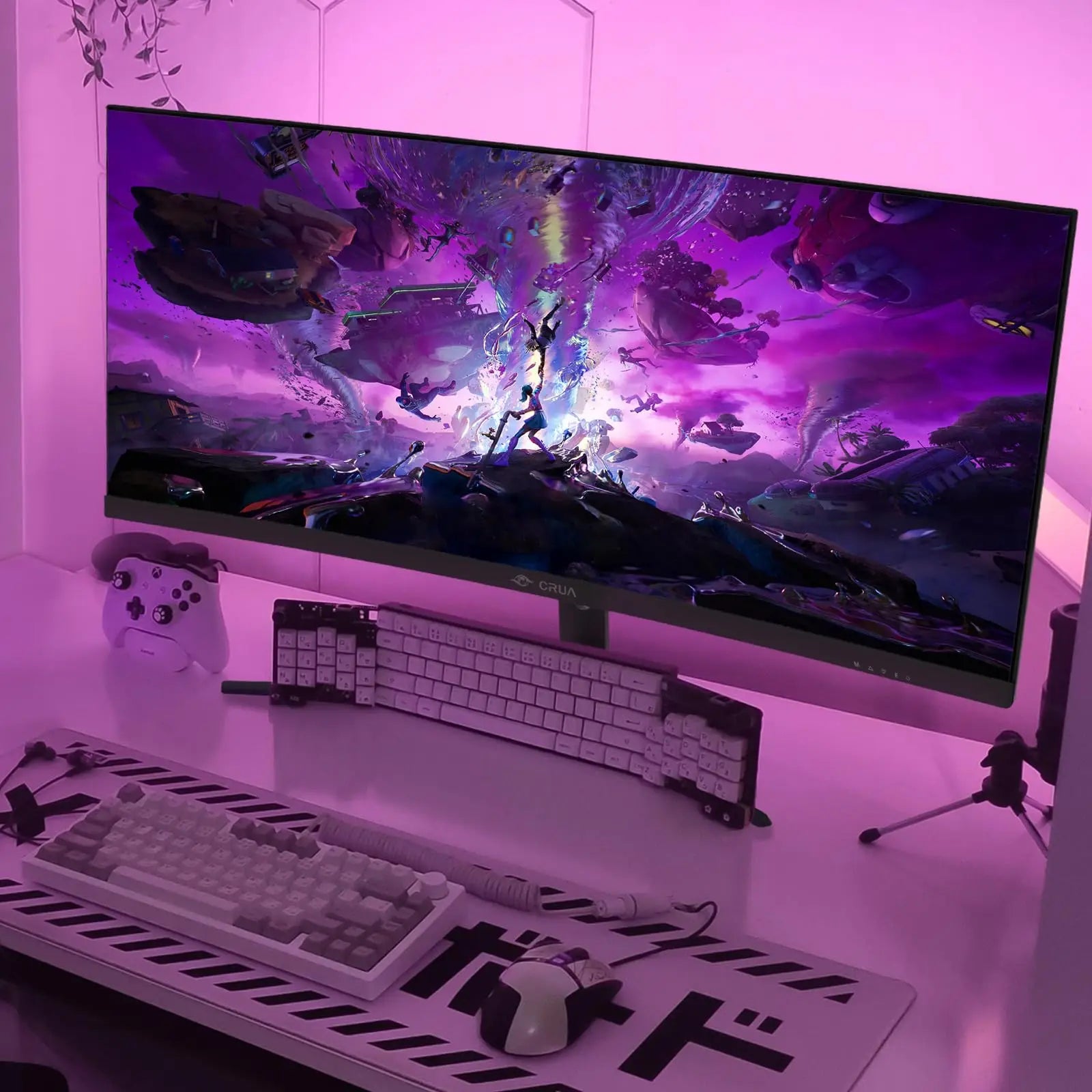 CRUA 30 zoll Curved Gaming Monitor ,200Hz 1500R Computer Monitor FHD (2560x1080P) VA ,Ultra-Thin Zero Frame Computer Display for Home Office Business