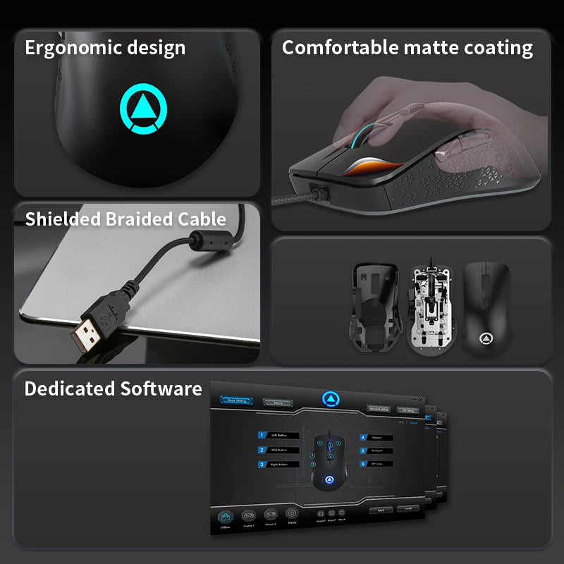 Wired Gaming Mouse, Ergonomic, for Office, Laptop, Desktop, PC,eSports, Comfortable, Versatile