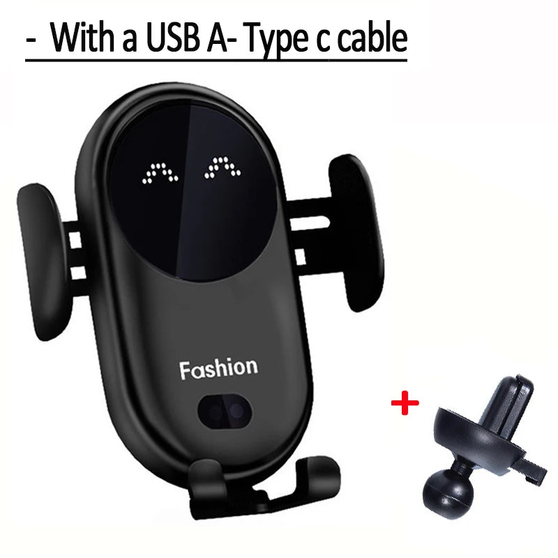 Wireless Charger Car Mount for Air Vent Mount Car Phone Holder Rotating Intelligent Infrared Fast Wireless Charging Charger