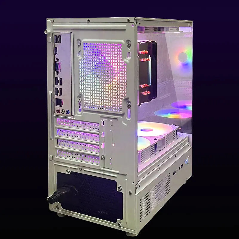 Gaming PC Desktop,Radeon RX 580 8G GDDR5, 10th Gen G5905 3.5G, 16G RAM, 512G SSD, WiFi, BT 5.0, RGB Fan x 4, RGB Mouse Pad