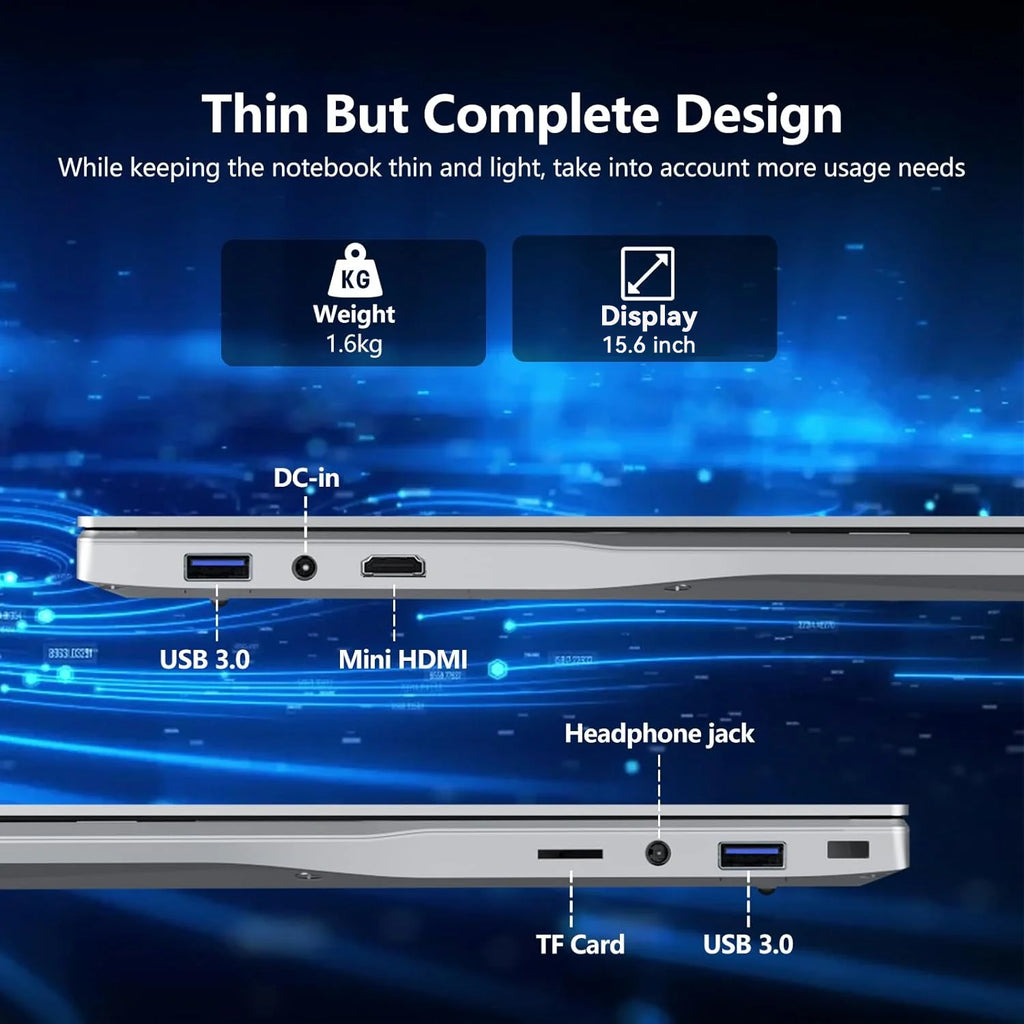 2026 Windows 11 Laptops 15.6 inch Laptop Fingerprint Unlock Intel Core I9-10980HK 16GB RAM 2TB SSD Backlight Gaming Notebook